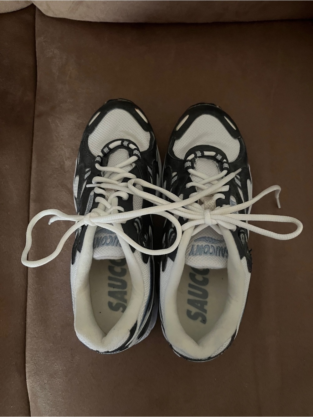 Saucony Black and White Athletic Sneakers